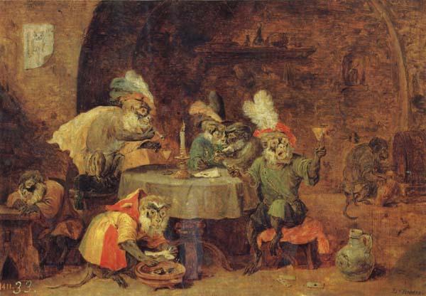 David Teniers Smokers and Drinkers